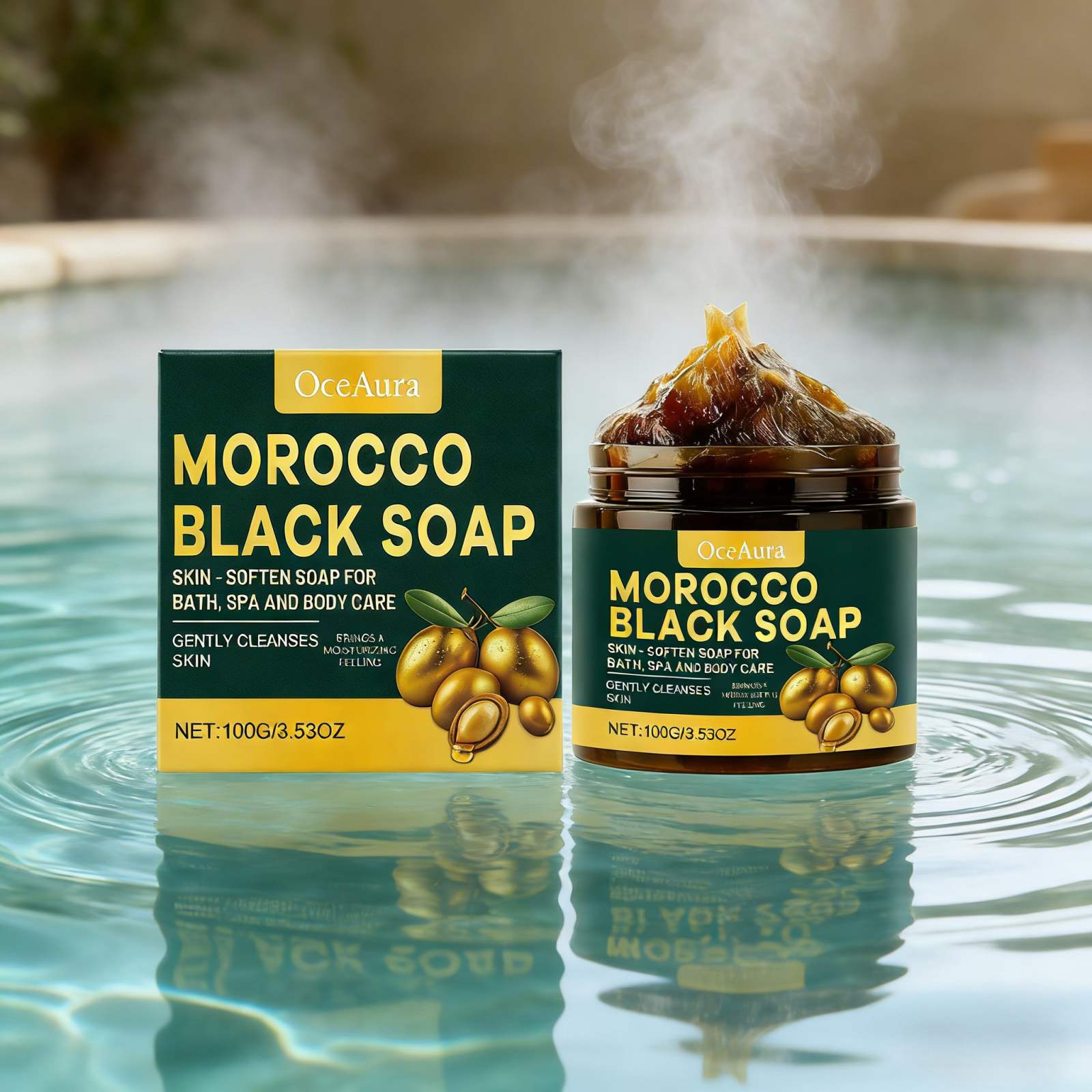 OceAura Morocco Black Soap 100g thumbnail 2