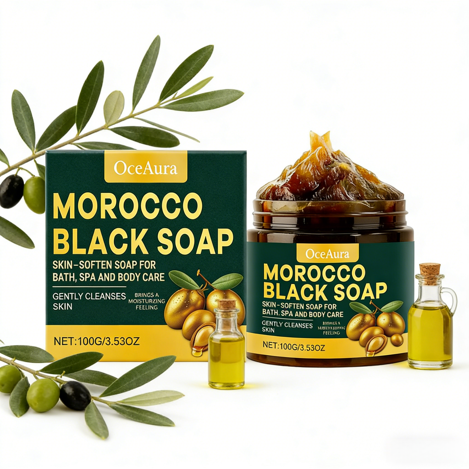 OceAura Morocco Black Soap 100g thumbnail 5